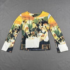 Vintage Long Sleeve Oil Painting Graphic Y2K